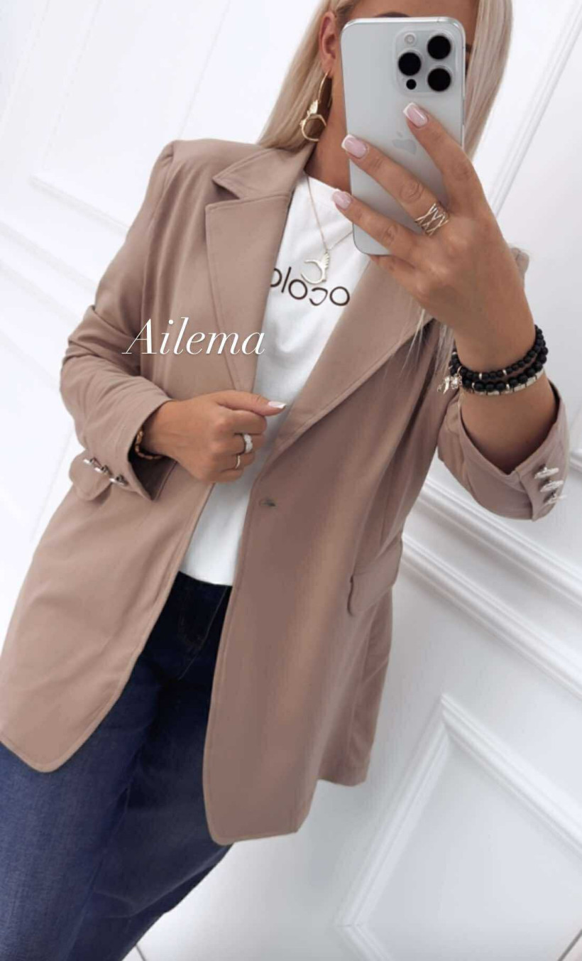 WYPRZEDAŻ Żakiet Megi H0436 ozdobny guziczek 