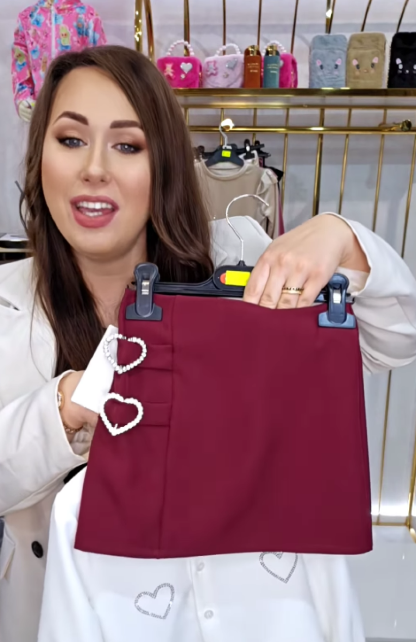 Spódnica  ZAWIESZKI SERCA 25314-  BURGUND