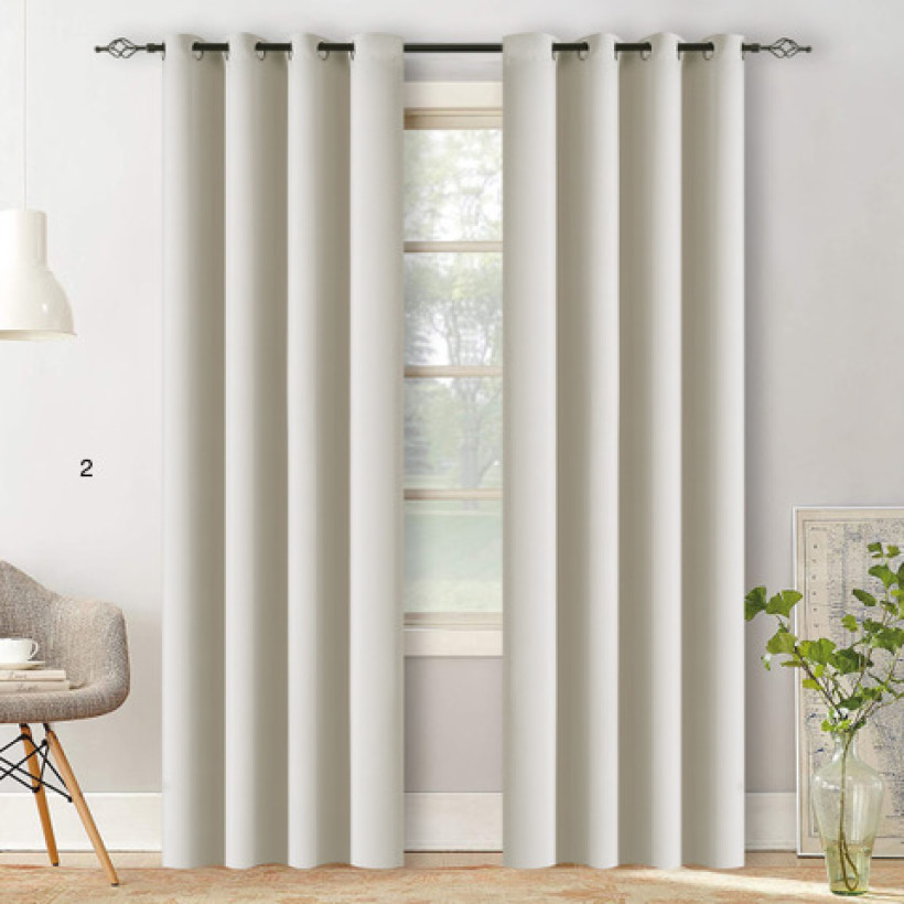 Zasłona gładka półzaciemniająca 140x250 cm – blackout na przelotkach, elegancka dekoracja okna popiel P02