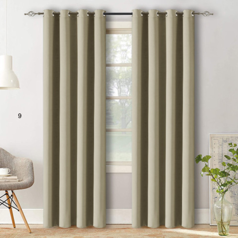 Zasłona gładka półzaciemniająca 140x250 cm – blackout na przelotkach, elegancka dekoracja okna P09