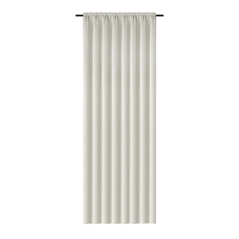 Zasłona gładka półzaciemniająca 140x250 cm – blackout na taśmie marszczącej, elegancka dekoracja okna popiel P02