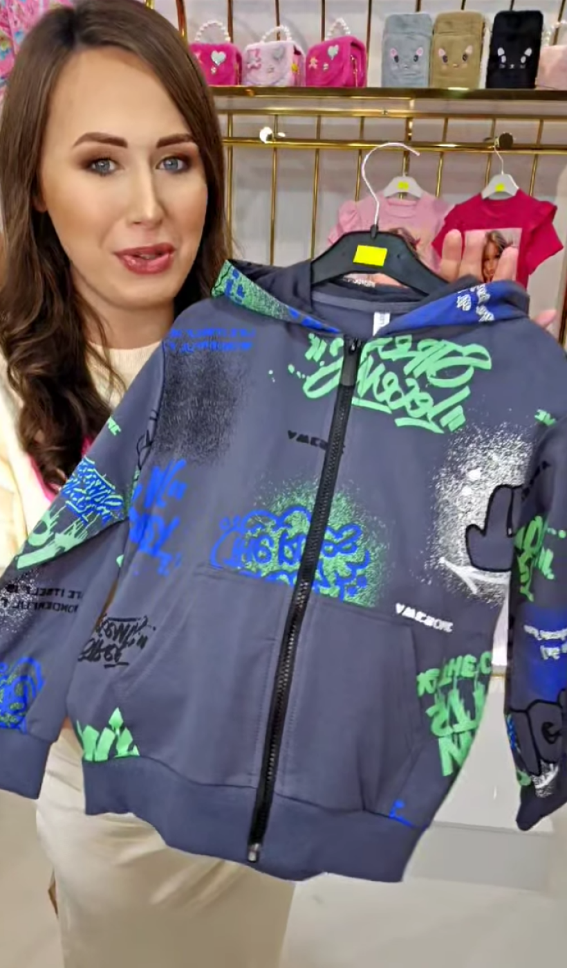 Bluza na zamek GRAFITI HB-5042- GRAFIT