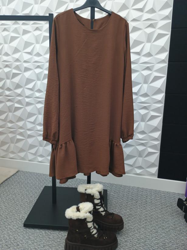 Sukienka Besquar czekolada WYPRZEDAŻ