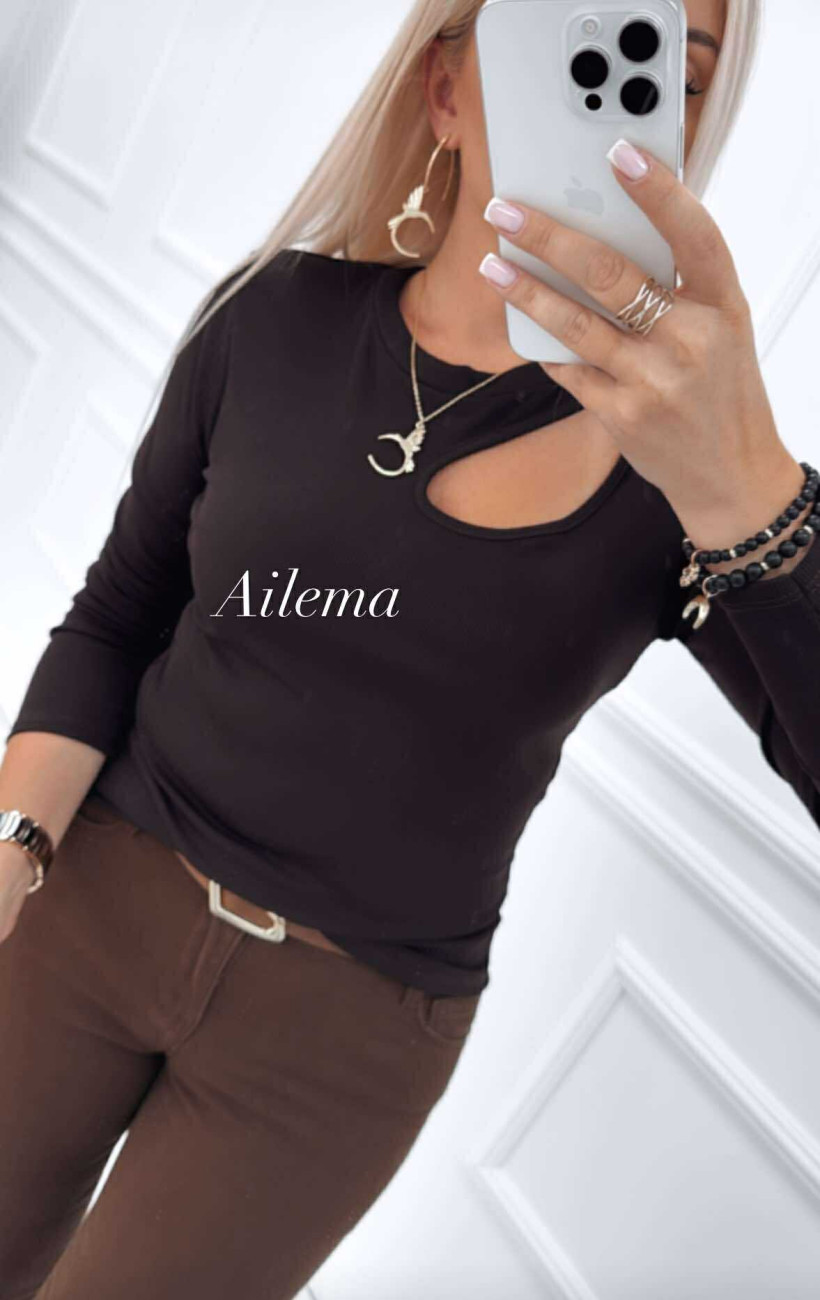 Bluzka prążek ab2060 z łezką