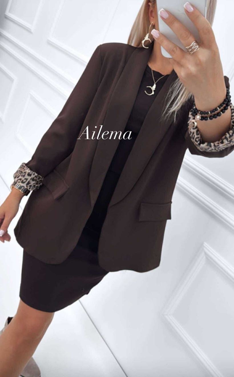 WYPRZEDAZ Marynarka ab2064 podszewka panterka