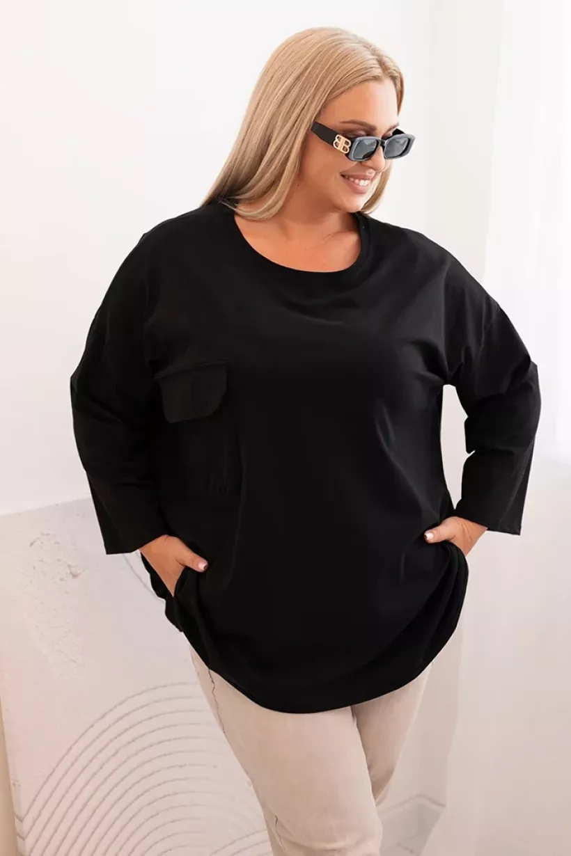 Bluzka damska Plus Size-czarny