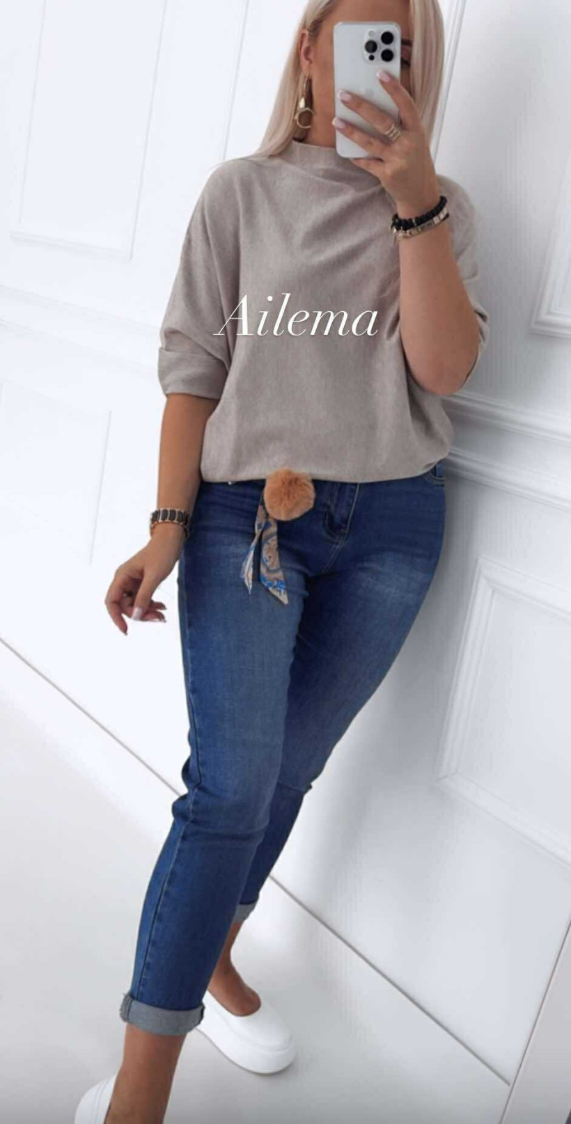 Jeansy M.Sara BF3552-3B mom fit