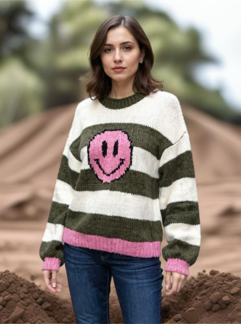 PULL SMILEY TU 36 AU 46