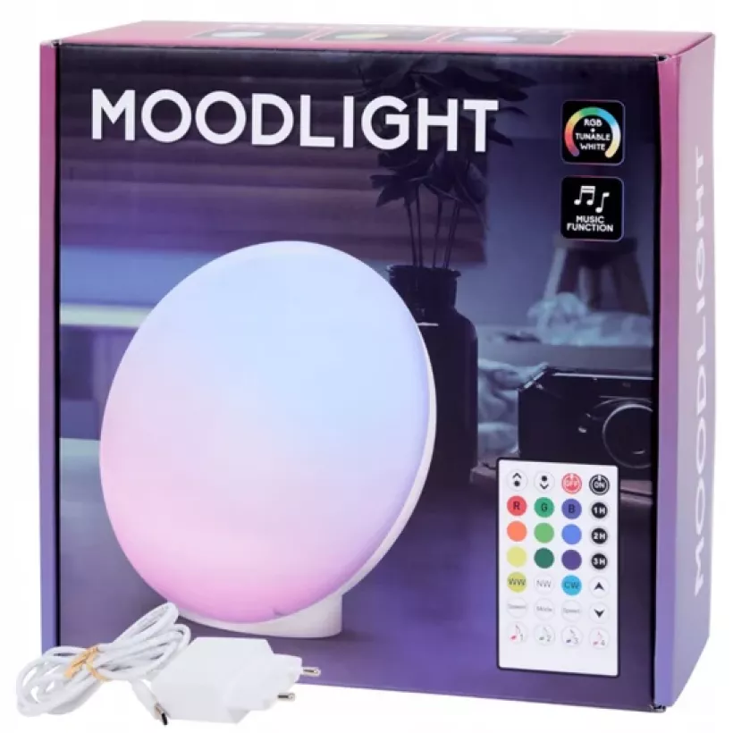 Lampka biurkowa RGB LED z PILOTEM NASTROJOWA ATMOSFERA ROMANTYCZNA BIA