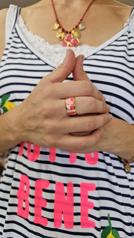 BAGUE CORAIL ACIER 