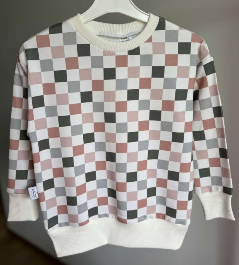 Bluza Cacko Krata Brązowa - Modna i Wygodna dla Dziecka