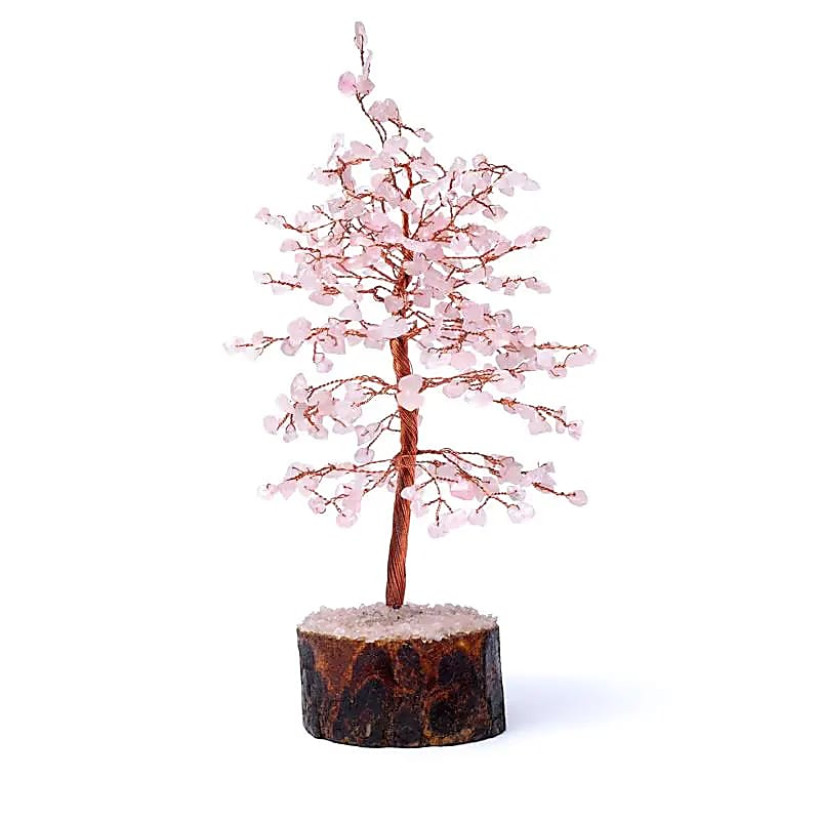 Arbre de pierres précieuses quartz rose +23cm