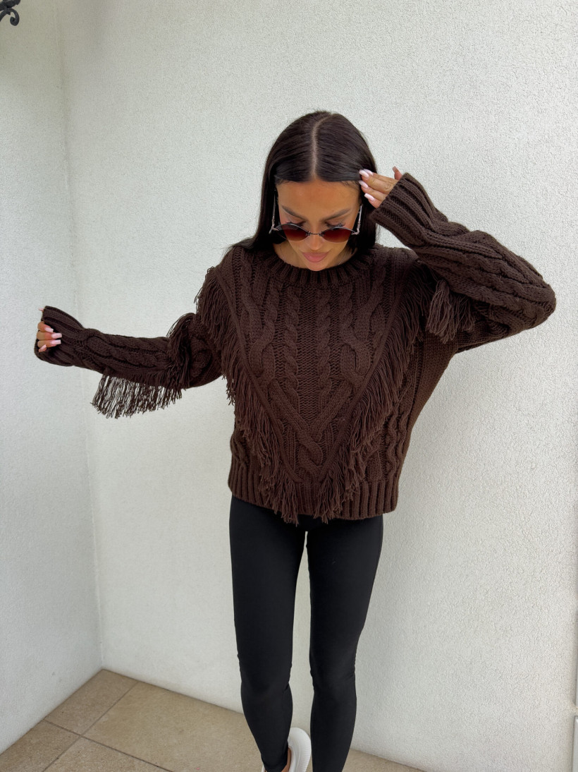 Sweter BY ME Indiana – czekoladowy