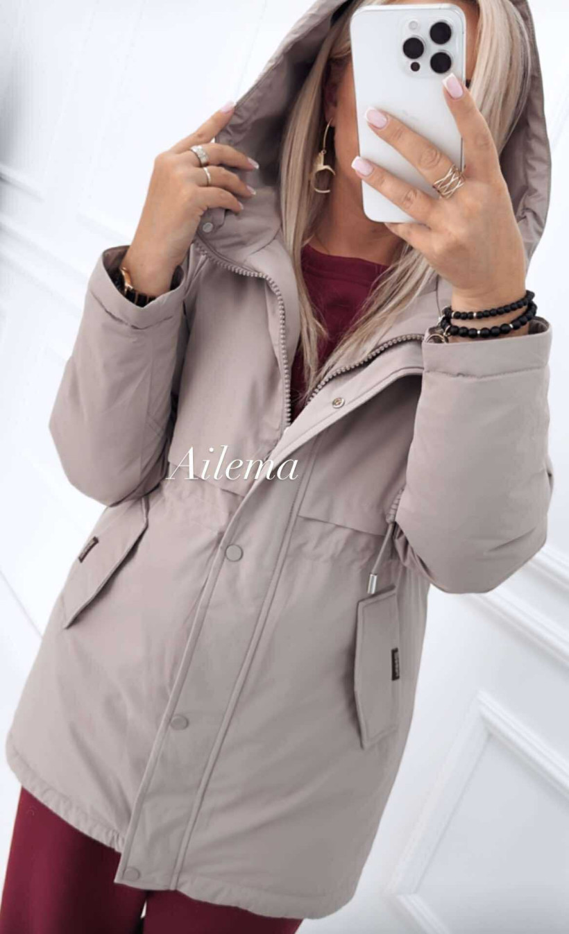 WYPRZEDAŻ Kurtka JP2562 z kapturem i ściągaczem