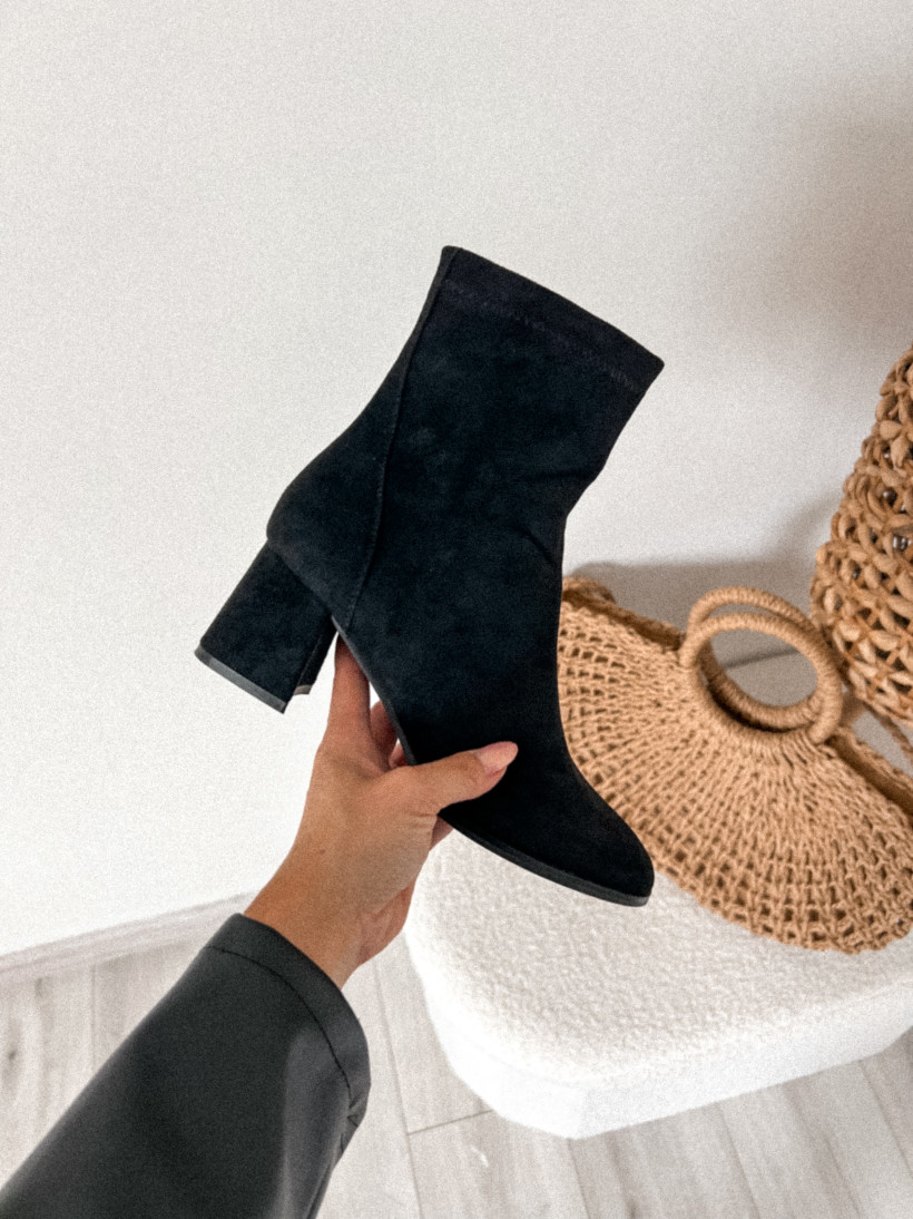 Botki czarne zamsz 72-ga