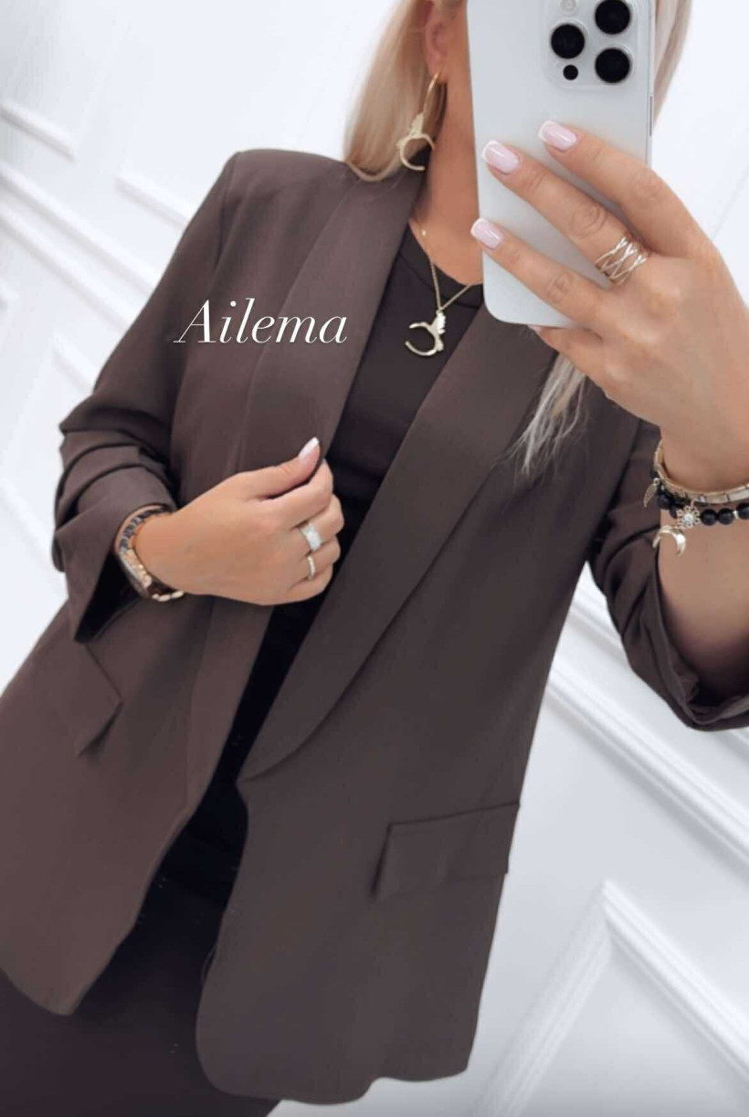 Marynarka ab2086 marszczony rękaw