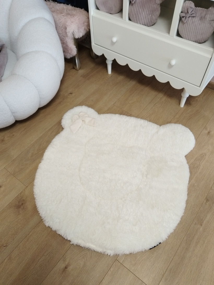 Tapis Ours Fluffy Vanille