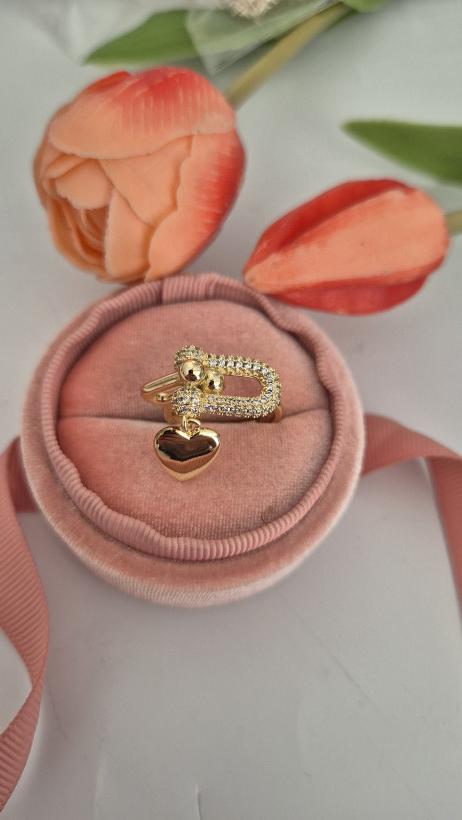 Pierscionek TIFF z sercem