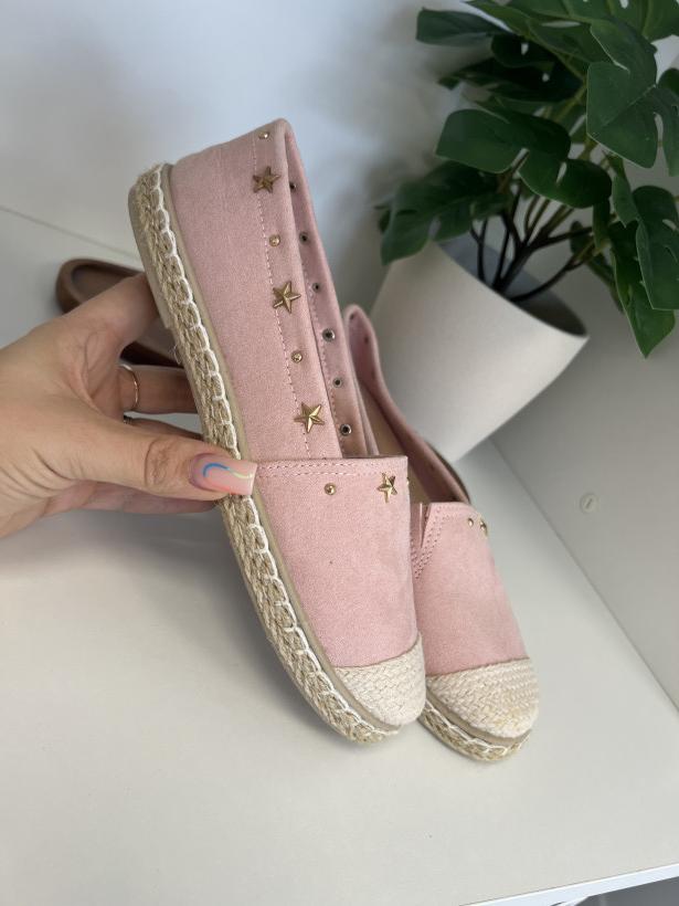 Espadryle pudrowe 12849