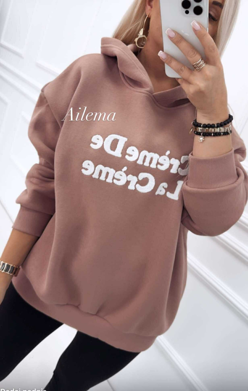 Bluza Motion M01057 z kapturem Creme De La Creme