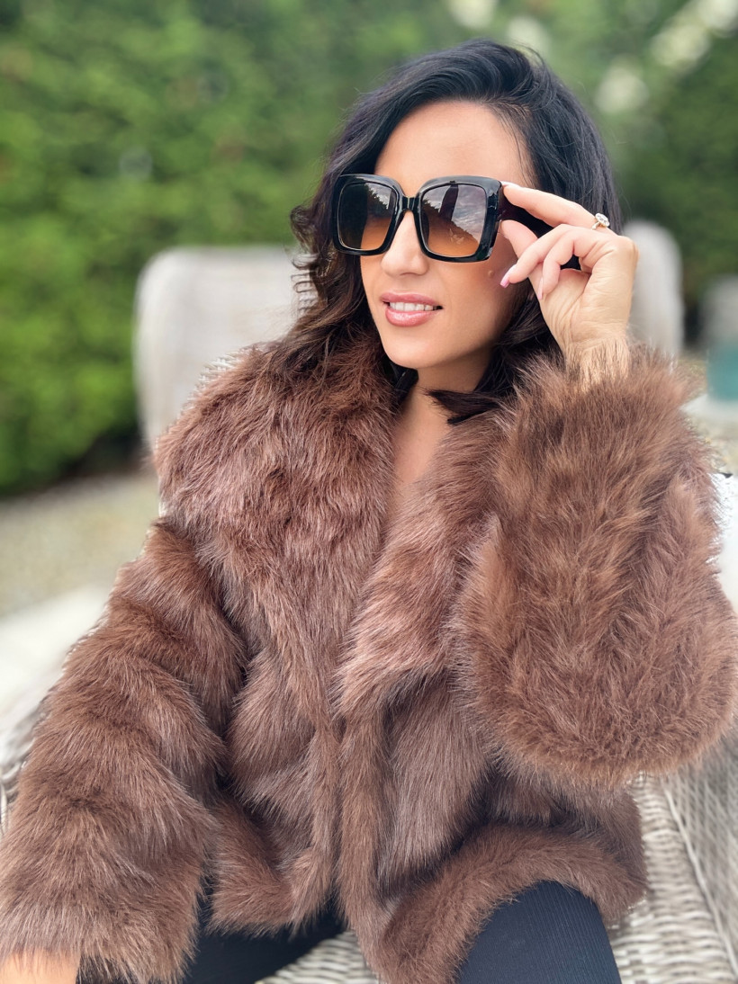 Futro Lucy Brąz s/m