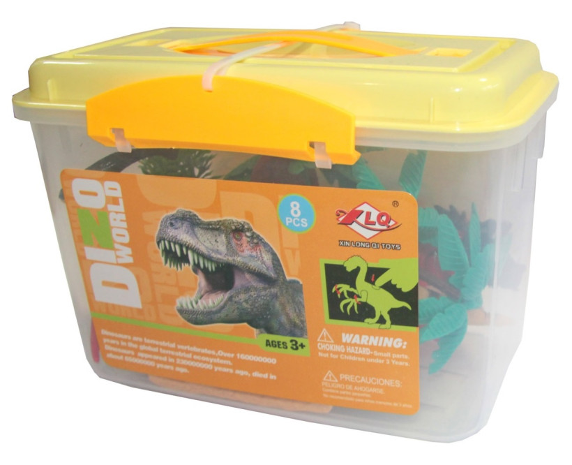 Zestaw dinozaurów w pudełku – 8 figurek prehistorycznych zwierząt, realistyczne wykonanie