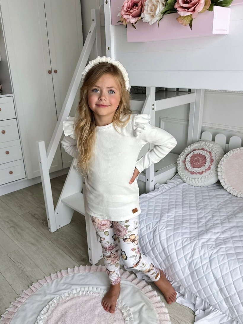 BODY/BLUZKA PRĄŻEK ECRU ZUZI