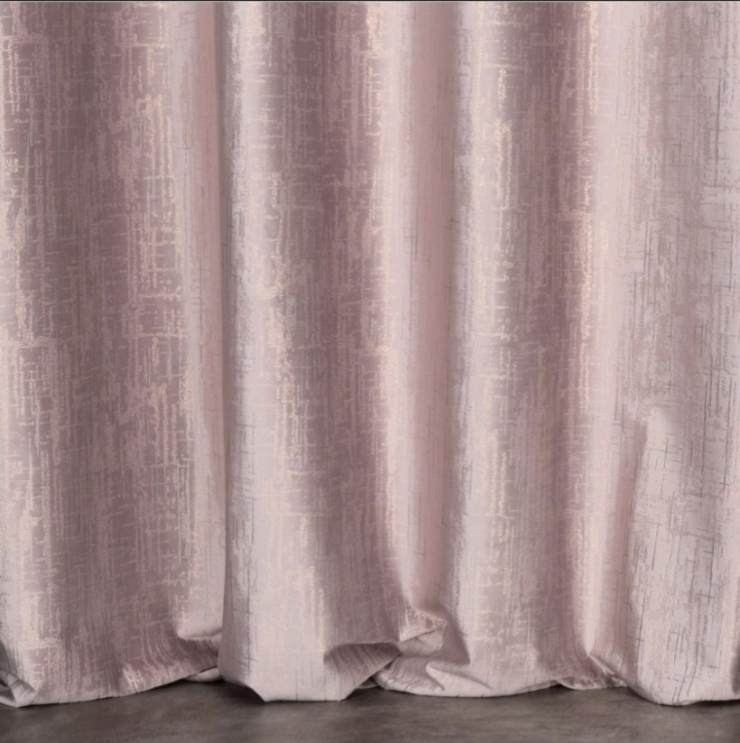 Zaslona Velvet 140x250cm Przelotka roz ze złotem marsala