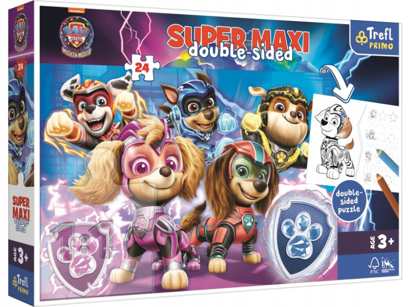 Puzzle TREFL Psi Patrol Psia drużyna w akcji The Mighty Movie 2023 41016 (24 elementy)