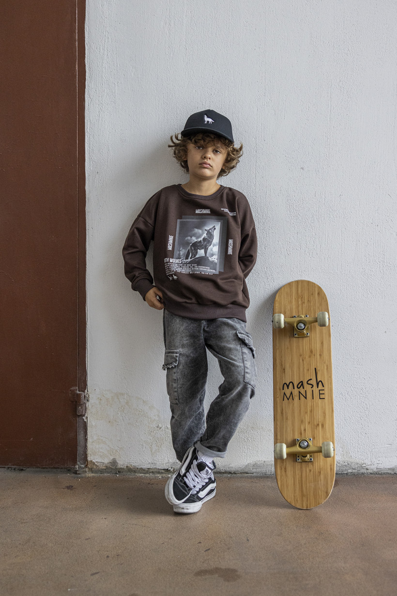 BLUZA PRZEZ GŁOWĘ BRĄZOWA MASH MNIE