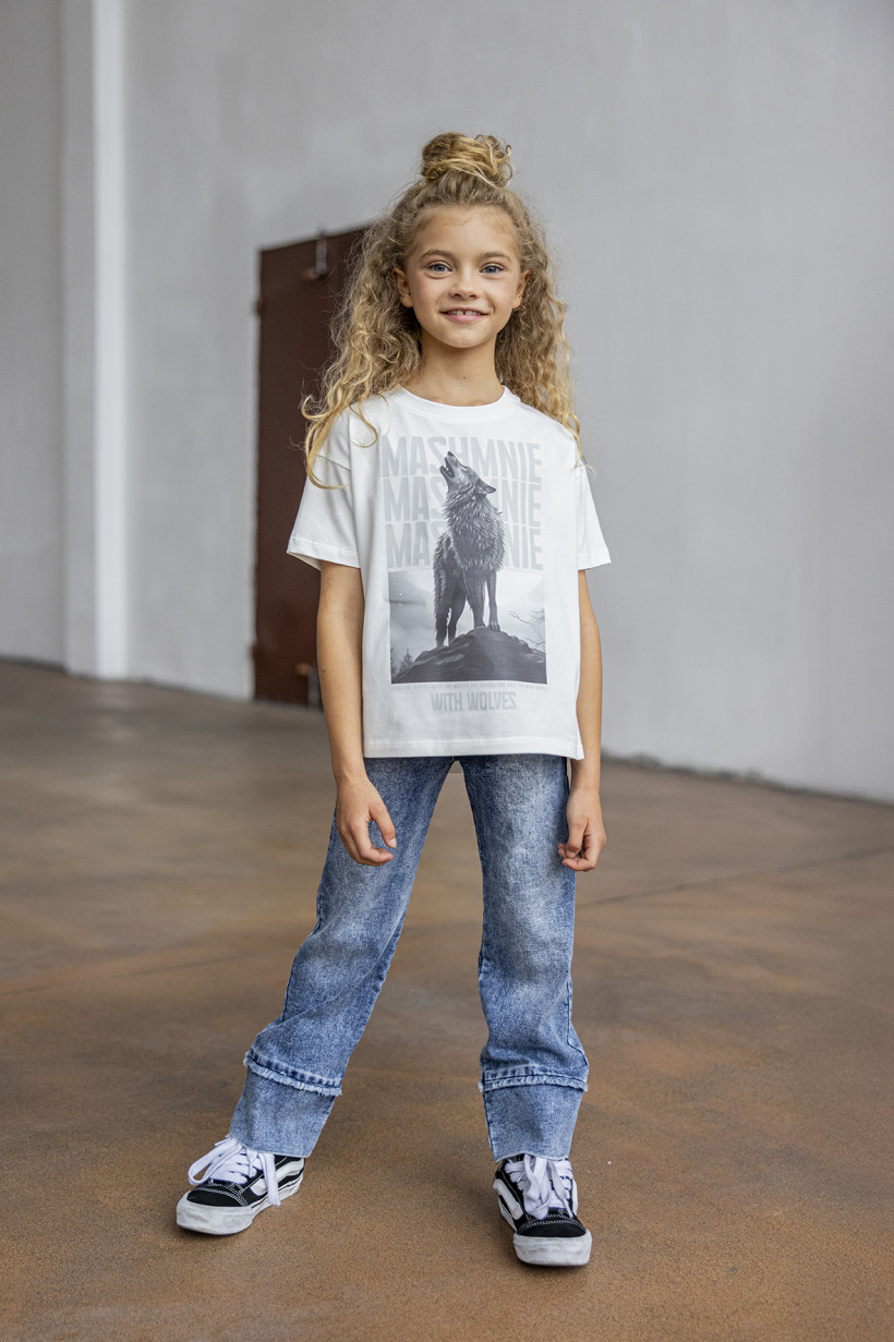 T-SHIRT BIAŁY MASH MNIE