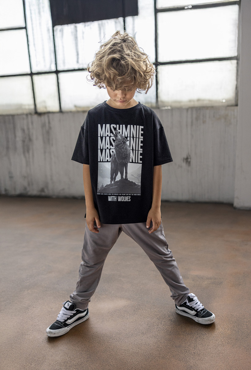 T-SHIRT CZARNY MASH MNIE