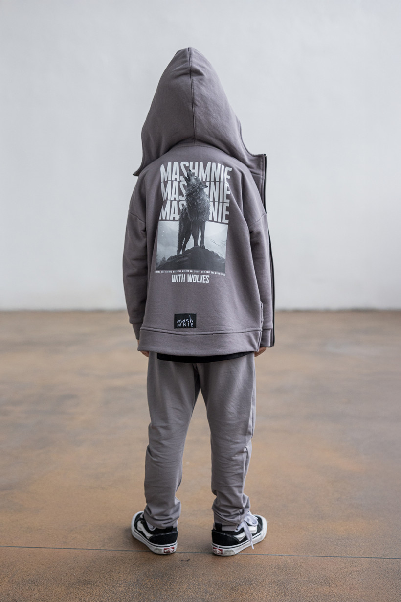 BLUZA SZARA ROZPINANA Z KAPTUREM MASH MNIE