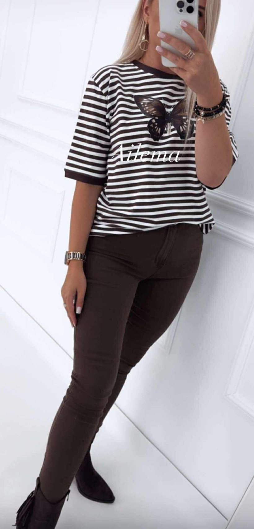 Jeansy Goodies  Q552-34 czekolada
