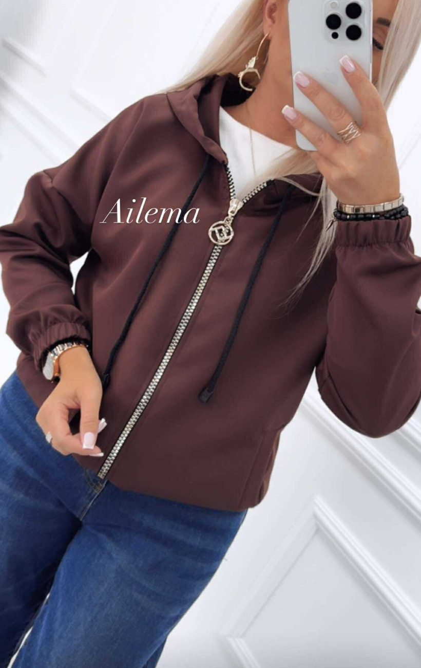 Bluza ab2105 z kapturem, złoty zamek
