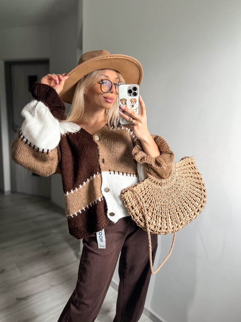 Sweterek oversize guziki kratka new