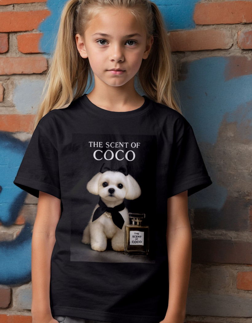ZA T-shirt CZARNY - Maltańczyk COCO