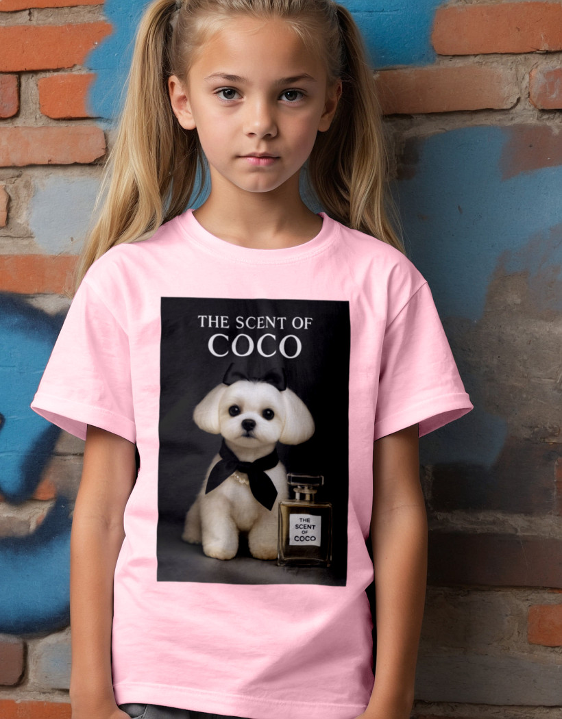 ZA T-shirt RÓŻ - Maltańczyk COCO