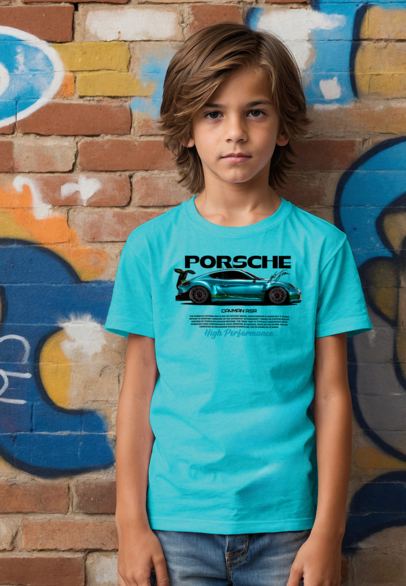 ZA T-shirt TURKUS - PORSCHE CAYMAN RSR