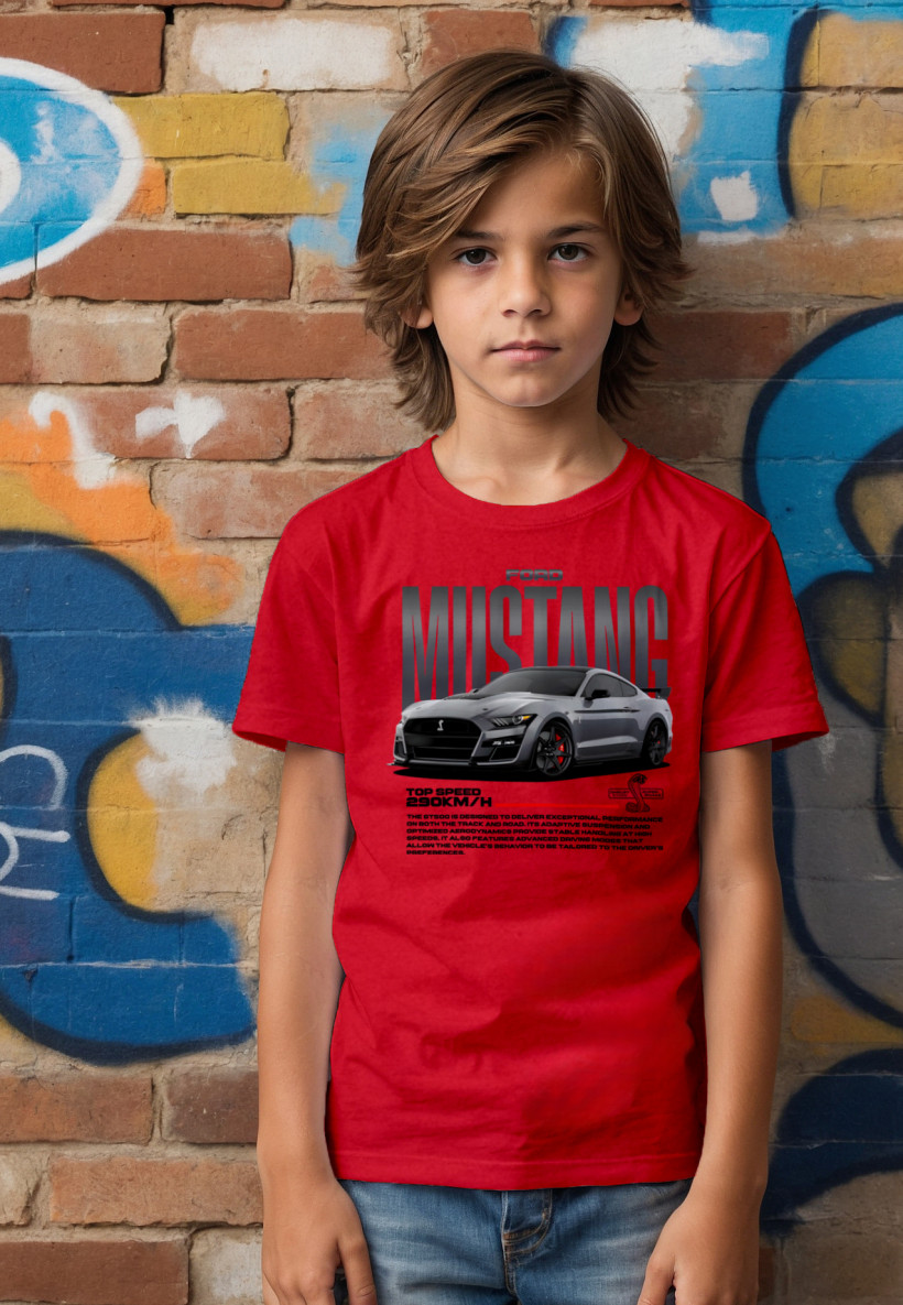 ZA T-shirt CZERWONY - shelby 03
