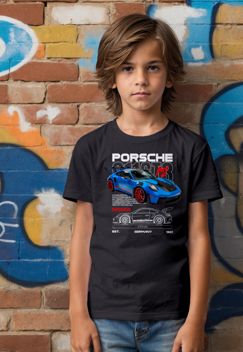 ZA T-shirt CZARNY - 911GT3