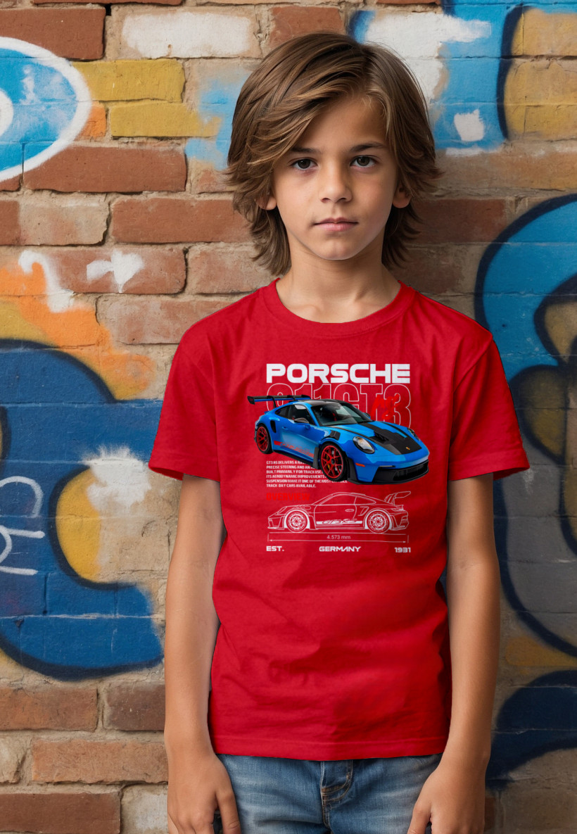 ZA T-shirt CZERWONY - 911GT3