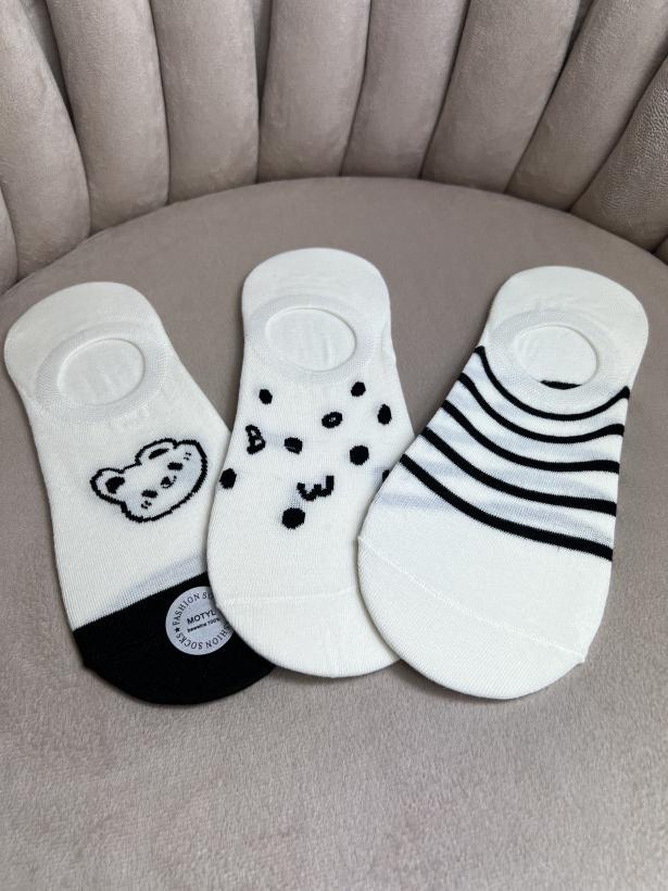 Skarpetki stopki "B" misie (3-pak)