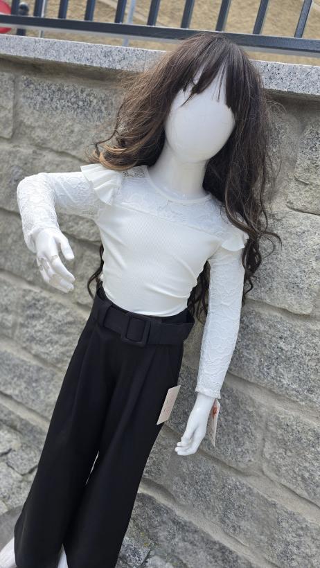 Bluzka koronka motylek rękaw