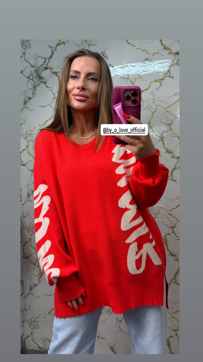 Czerwony Sweter  Amour Cocomore 