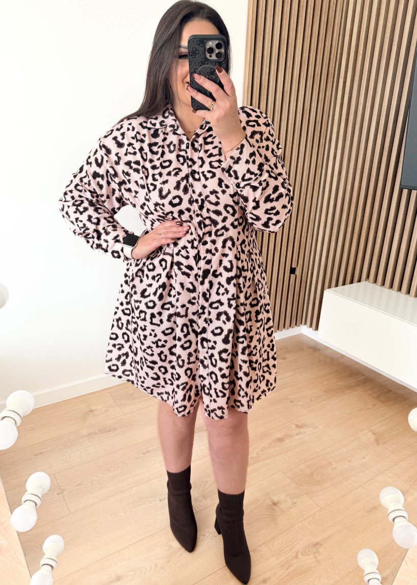 Sukienka ALIN panterka jasna