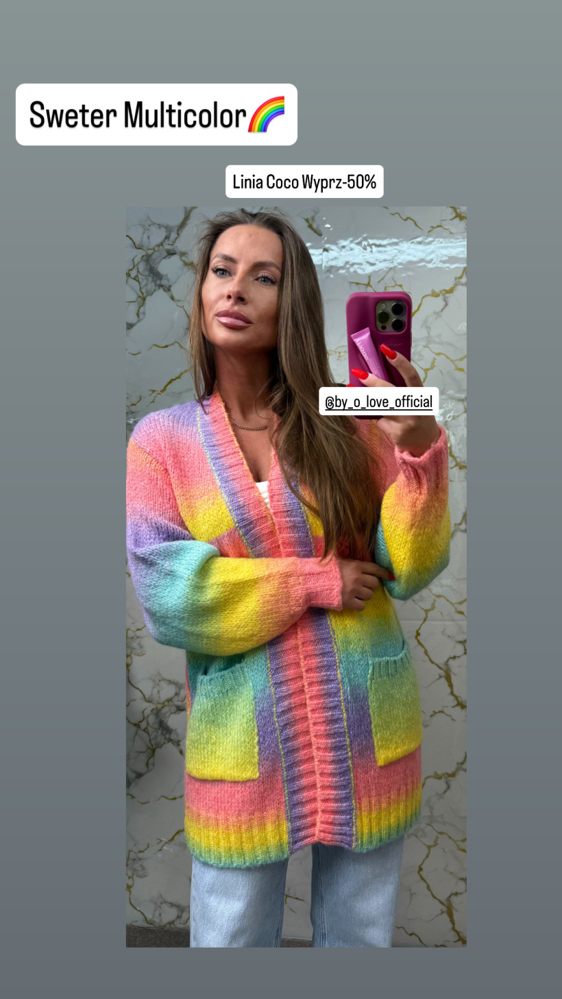 Sweter Kardigan Multikolor unii Cocomore