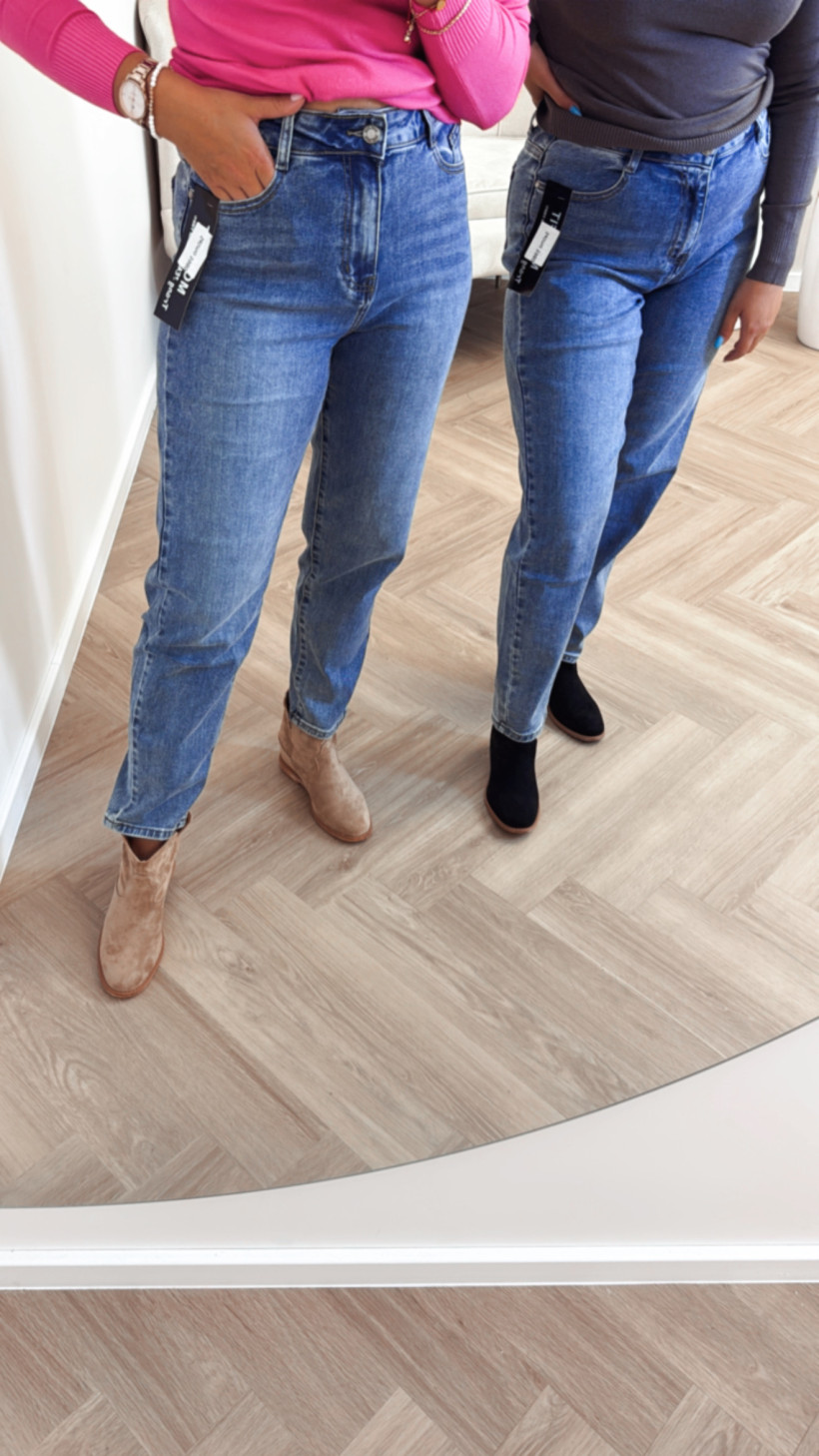 SZEROKIE SPODNIE MOM FIT