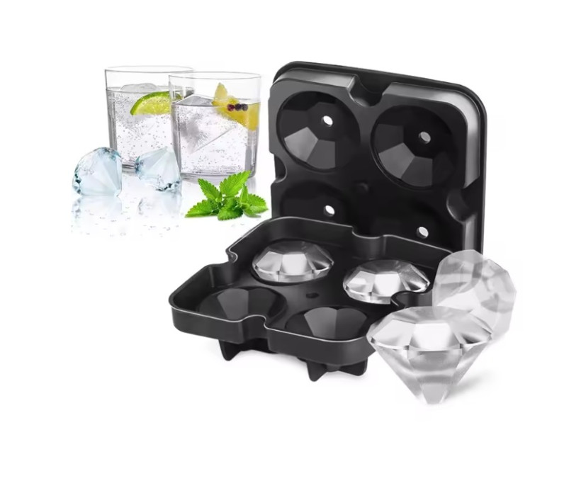 Foremki na kostki lodu w kształcie diamentów