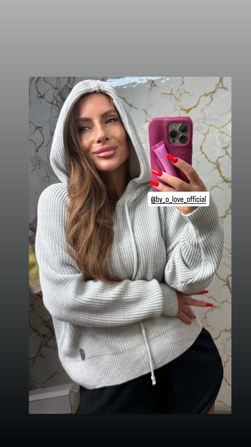 Nowy damski Sweter szary kaptur Mia unii